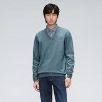 【假两件】秋季热销衬衫领柔软亲肤保暖男士长袖针织衫