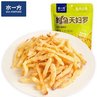 水一方 天妇罗鱿鱼丝 蟹黄味 4包 休闲零食