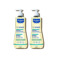 Mustela 妙思乐 欧洲直邮Mustela妙思乐幼婴儿童舒敏沐浴油500mlx2瓶装