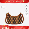 BALLY 巴利 女包 几何印花拉链开合新月包 6307147