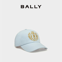 BALLY 巴利 徽章标识浅蓝色棉质女士棒球帽6306876