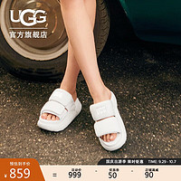 UGG 夏季女士纯色厚底露趾拖鞋 1152689 WHT|白色 37