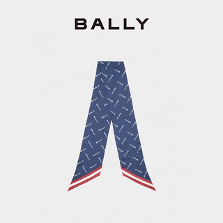 BALLY 巴利 人字纹印花蓝色丝质女士束发带6306976 蓝色 均码