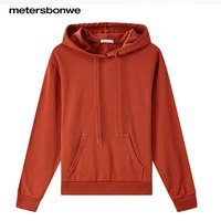 美特斯邦威潮牌春秋季时尚百搭印花圆领女款卫衣 M款【阿拉伯棕】 M