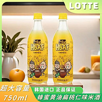 LOTTE 乐天 韩国进口Lotte/乐天蜂蜜黄油扁桃仁味米酒750ml果酒配置酒5度米酒