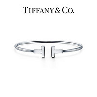 Tiffany&Co. 蒂芙尼 T系列 60010735 双T线圈18K白金手镯 大号