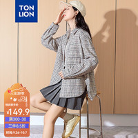 唐狮 TONLION2024秋季女衬衫气质小香风长袖衬衫TB 米白 S