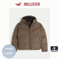 HOLLISTER24秋冬新款人造毛皮内衬保暖棉服夹克外套男 KI332-4124