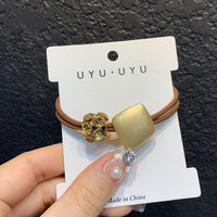 玖维娅头绳高级感橡皮筋扎头发绳皮套耐用高马尾发圈头饰品 JYFQ122方形