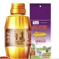 胡姬花 古法小榨花生油158ml +500g大米花生油组合