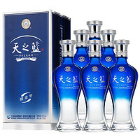 百亿补贴：YANGHE 洋河 蓝色经典 天之蓝52度375ml*6瓶绵柔口感浓香型白酒送礼自饮酒