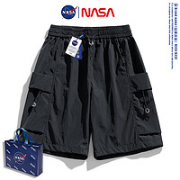 NASA BASE NASA潮牌冰丝工装短裤男士夏季薄款宽松运动五分裤速干休闲中裤子