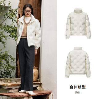 Semir 森马 x超级植物羽绒服女立领时尚温柔百搭冬季气质薄外套女生小众