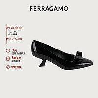 Salvatore Ferragamo 菲拉格慕 Ferragamo）女士黑色Vara蝴蝶结高跟鞋 0763726_1D _ 70/37.5