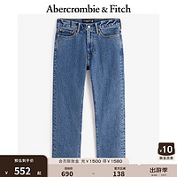 ABERCROMBIE & FITCH男装 24秋季美式复古经典水洗直筒牛仔裤KI131-4208 靛蓝色 36/32 (180/92A)