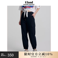 ELAND衣恋休闲裤女大口袋束脚裤宽松工装裤长裤甜酷Y2K风 (59)Navy