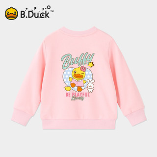 B.Duck小黄鸭童装女童卫衣套头衫2024春秋新款儿童上衣小女孩长袖
