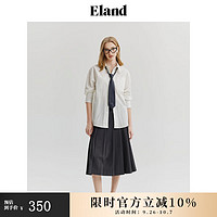 ELAND衣恋廓形衬衫女休闲通勤宽松上衣2024夏季 象牙白/白色(39)Ivory S/160