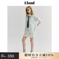ELAND衣恋廓形衬衫女休闲通勤宽松上衣2024夏季 薄荷色(84)MINT S/160