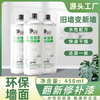 QIANXIN 浅新 墙面自喷漆乳胶漆室内家用油漆自刷涂料白色墙壁内墙修复去污翻新 墙面修补漆450ml-白色