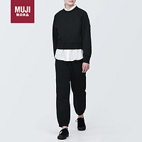 MUJI 無印良品 女式 紧密织裤子休闲裤运动裤女款春季款BB2PNA4S 黑色