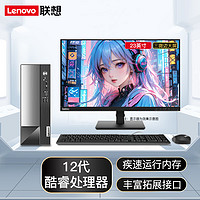 Lenovo 联想 商用台式电脑主机酷睿12代 i5-12400商务办公设计迷你主机企业采购家用学习套机 单主机+23英寸显示器  16G 1T+512G固态