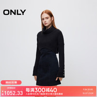 ONLY2024冬季新款时尚套装显瘦拼接牛仔短裙连衣裙女|124442006 J09 深牛仔灰色 155/76A/XS