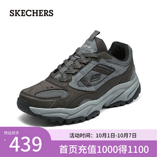 SKECHERS 斯凯奇 炫酷厚底户外鞋237740 棕色/BRN 46