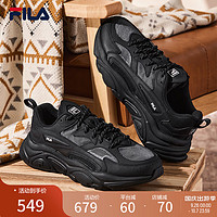 FILA 斐乐 男鞋MARS 1S复古运动鞋2024夏时尚火星鞋跑步鞋 黑-BK 39