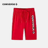 CONVERSE 匡威 小童装男童纯棉短裤夏季儿童环保面料针织休闲运动裤 学院红 110(5)