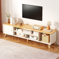Lebashi 乐巴士 电视柜 120cm 暖白色+田园橡木色