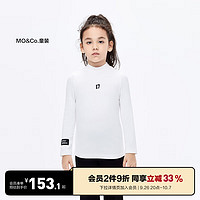 Little MO&CO. little moco童装24春装男女童半高领长袖T恤打底衫KBD1TEE012 本白色  140/68