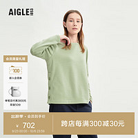 AIGLE 艾高 20户外休闲时尚纯色圆领抓绒衣女士上衣 青提色 AN145 38(165/88A)