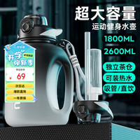 恩尔美（nRMEi）运动水壶塑料水杯大容量Tritan男健身大肚杯夏季女便携顿桶顿杯子