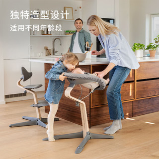 Stokke Nomi宝宝餐椅多功能儿童餐椅家用餐桌椅婴儿学坐椅成长椅 自然色-灰色+迪士尼坐垫六件套