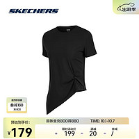 SKECHERS 斯凯奇 瑜伽Freedom|2024夏女子透气舒弹短袖运动T恤运动