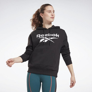 Reebok 锐步 女子HOODY印花LOGO健身训练运动休闲舒适连帽长袖卫衣