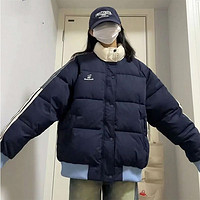 百亿补贴：蓝旗学院风设计感三条杠棉服女冬季新款ins棒球服棉衣外套面包服