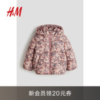 H&M2024秋季新品童装女童疏水棉服1198097