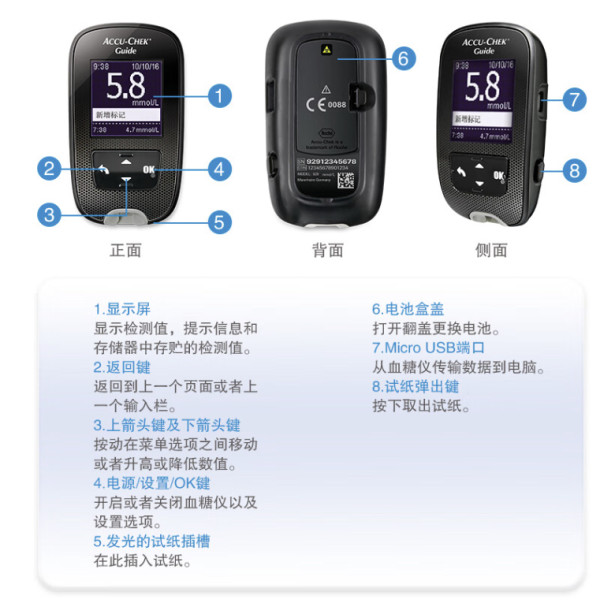ROCHE 罗氏 血糖仪家用血糖试纸智航血糖试纸(100片试纸+100支针头)