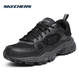 斯凯奇（Skechers）男鞋秋季2024厚底增高老爹鞋减震运动鞋轻便休闲鞋黑武士鞋子 51706-BBK 41