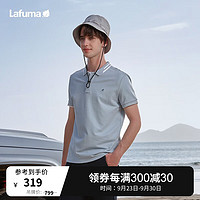 Lafuma 乐飞叶 水柔棉翻领韩版夏季POLO男休闲短袖T恤潮流 LMTS2BS49 宁静蓝LN 180/100A（50）