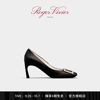 Roger Vivier 罗杰维维亚 ROGERVIVIER/2024夏季RV女鞋Trompette皮革高跟鞋 黑色 36