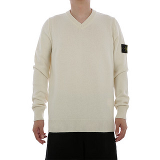 STONE ISLAND石头岛 24秋冬 羊毛V领毛衣 奶黄色 8115533A3-XXL