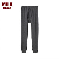 MUJI 無印良品 男式 冬季内衣 细筒裤 打底裤 线裤 家居裤 FAD60C1A 炭灰色