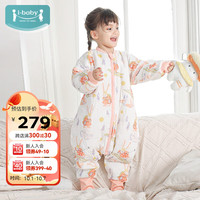i-baby恒温婴儿睡袋防惊跳秋冬薄夹棉宝宝睡衣分腿睡袋60g 兔飞猛进110