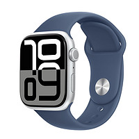 Apple 苹果 Watch Series 10 2024新款智能手表 42 毫米 M/L 亮黑色 黑色 GPS