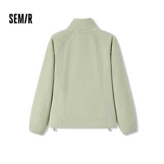 森马（Semir）外套女抗静电摇粒绒修身刺绣2024冬季立领插肩袖夹克109724108005