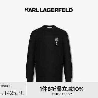 Karl Lagerfeld卡尔拉格斐2024冬季新款长袖套头衫男装老佛爷1K1D70202826