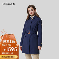 Lafuma 乐飞叶 风衣女 法式户外秋冬防水中长防风连帽外套 LFJA3CF10